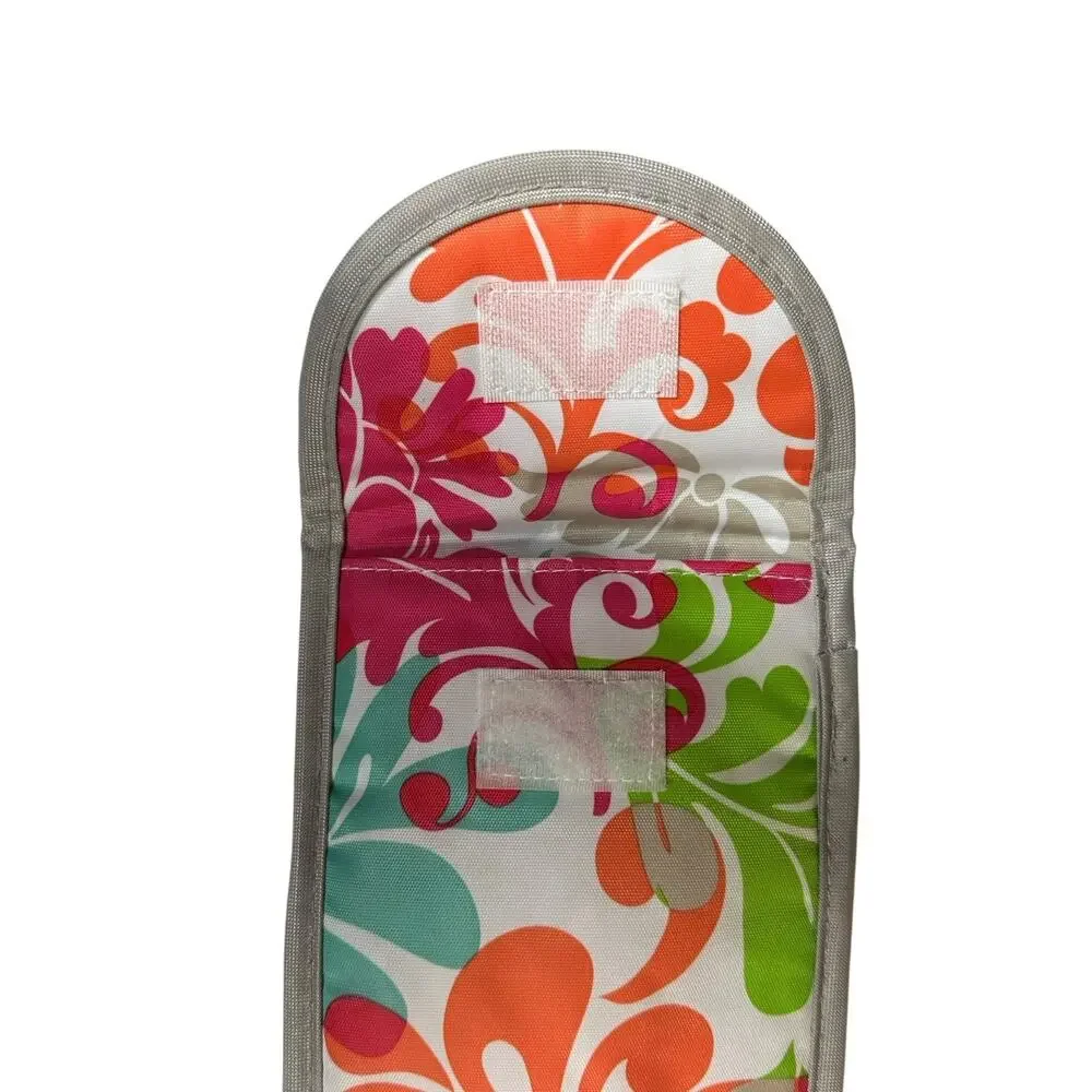 Thirty One Island Damask Flat Iron Curling Iron Thermal Travel Pouch Bag Carrier